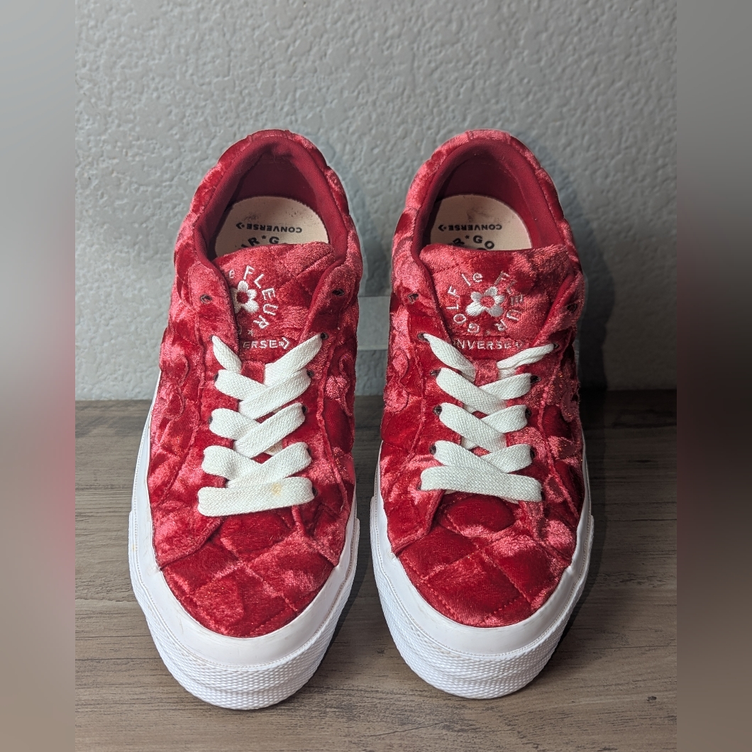 Converse Golf Le Fleur Quilted Velvet Cherry